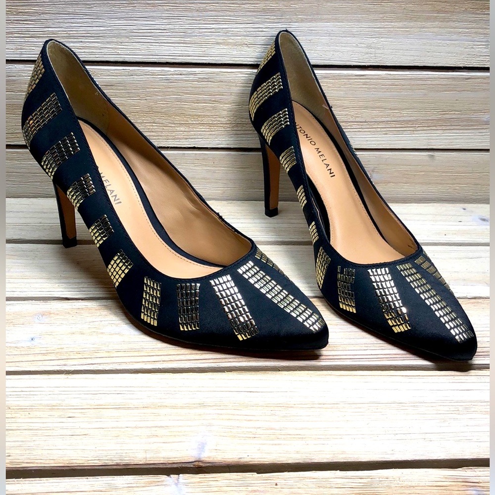 Antonio Milano CHET gold and black pumps - Size 9M